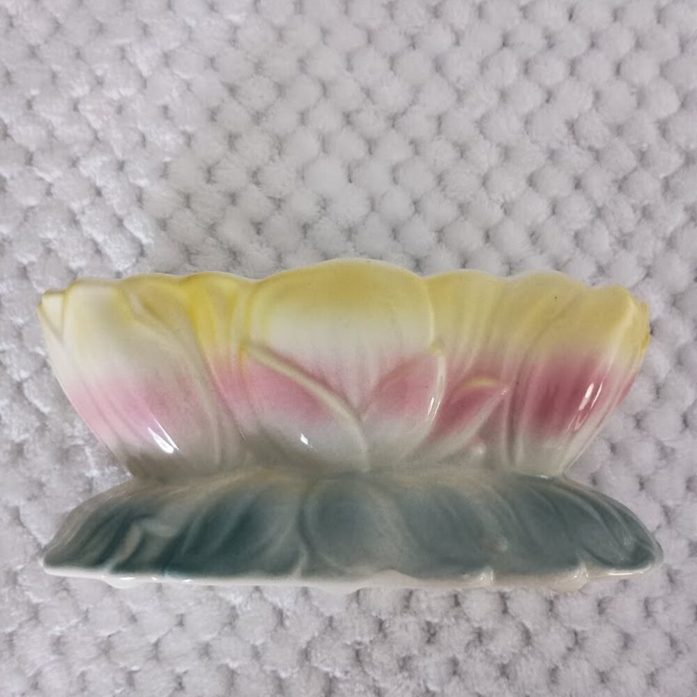 Royal Copley Tri-colored Tulip Planter